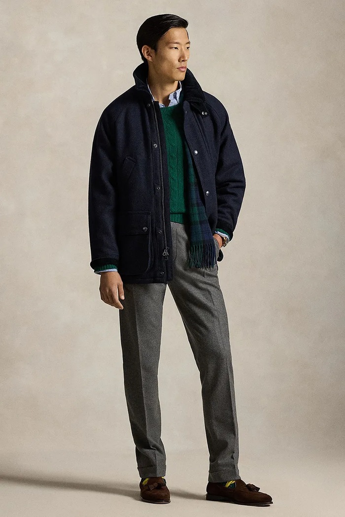 Îmbrăcăminte Polo Ralph Lauren geacă de lână 710969656 bleumarin