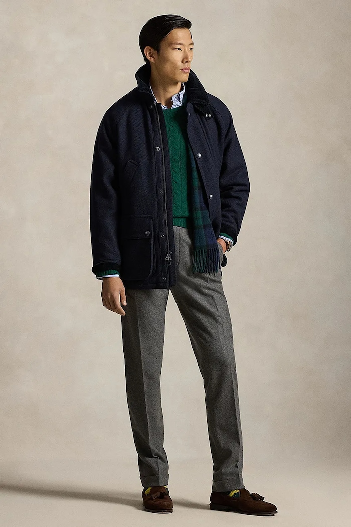 Îmbrăcăminte Polo Ralph Lauren geacă de lână 710969656 bleumarin