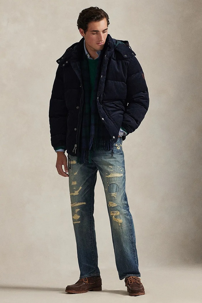 Oblečení Péřová bunda Polo Ralph Lauren 710977078 námořnická modř