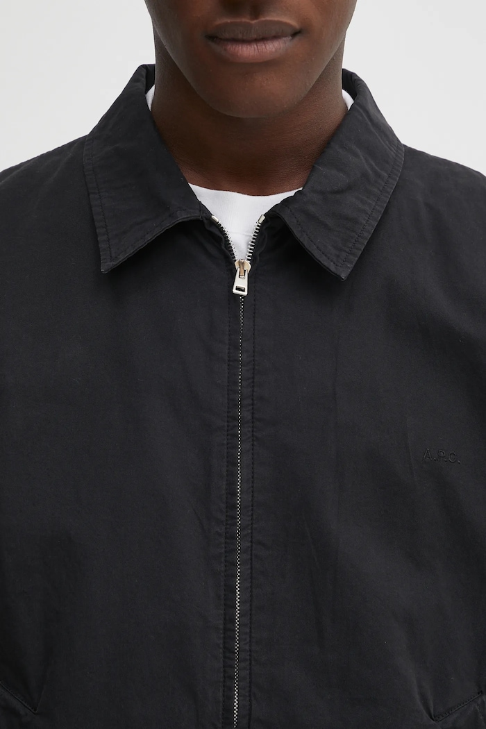 A.P.C. cotton shirt jacket Blouson Gilbert black COHKU.M32018