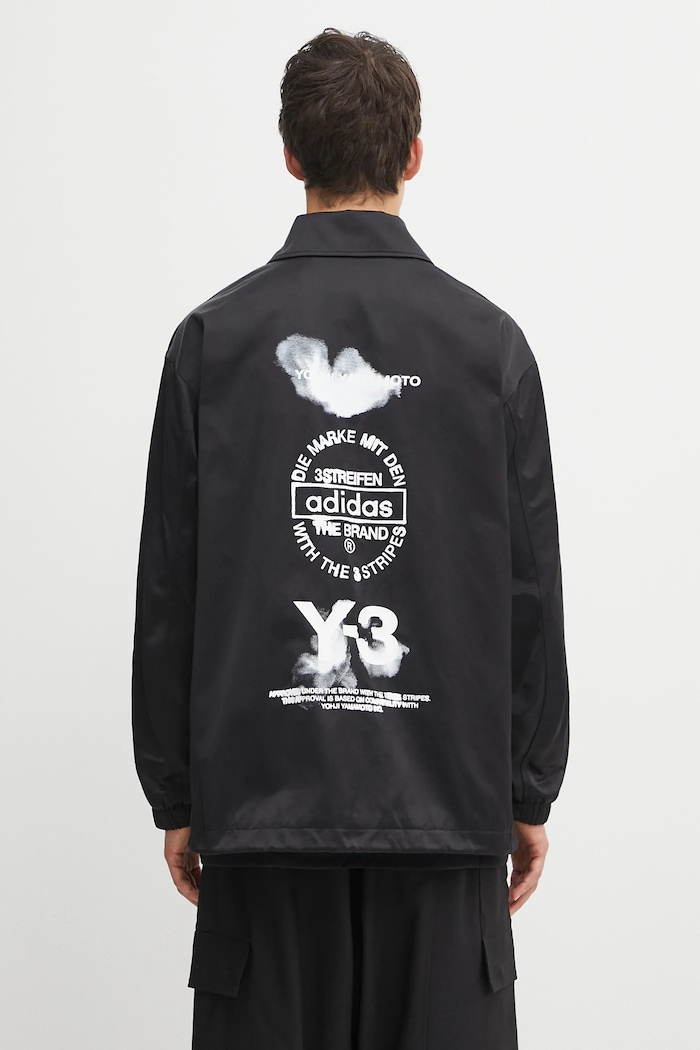 Y-3 kurtka Graphic Coach bez kaptura czarny JW4626