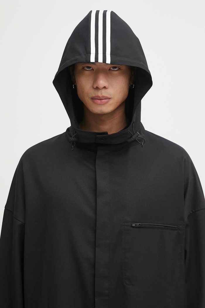 Košulja s dodatkom vune Y-3 Refined Wool crna JX7276
