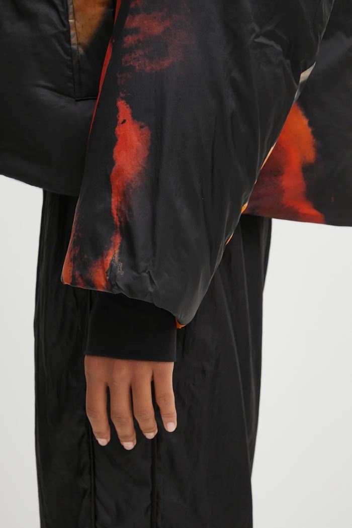 Y-3 kurtka puchowa Aop Puff czarny KA2366