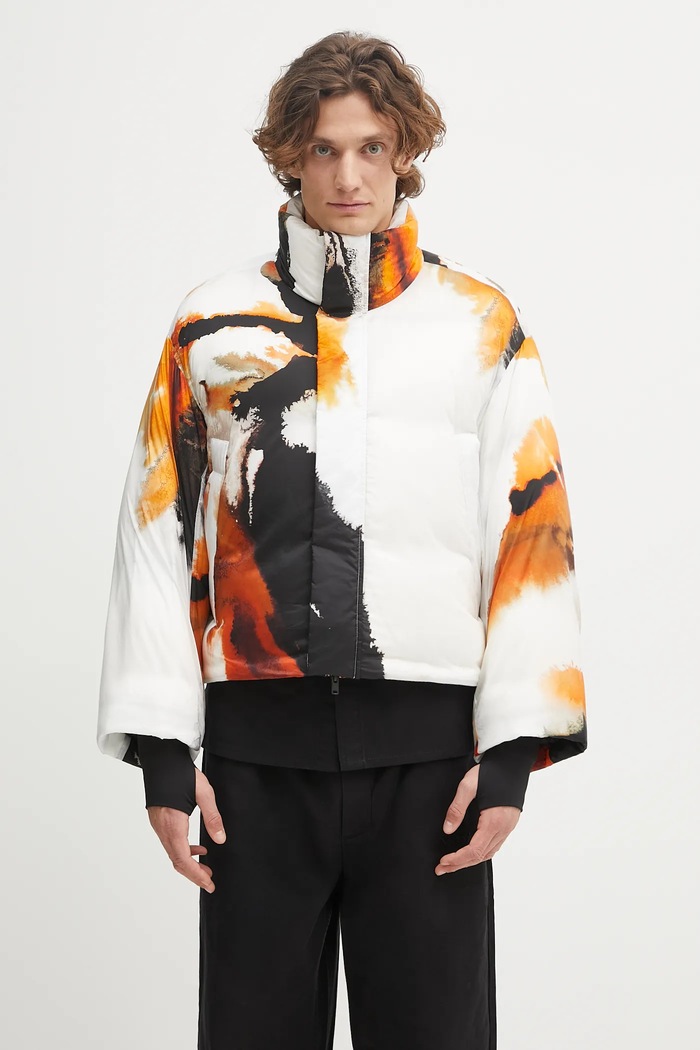 Pernata jakna Y-3 Aop Puff bijela KA2367