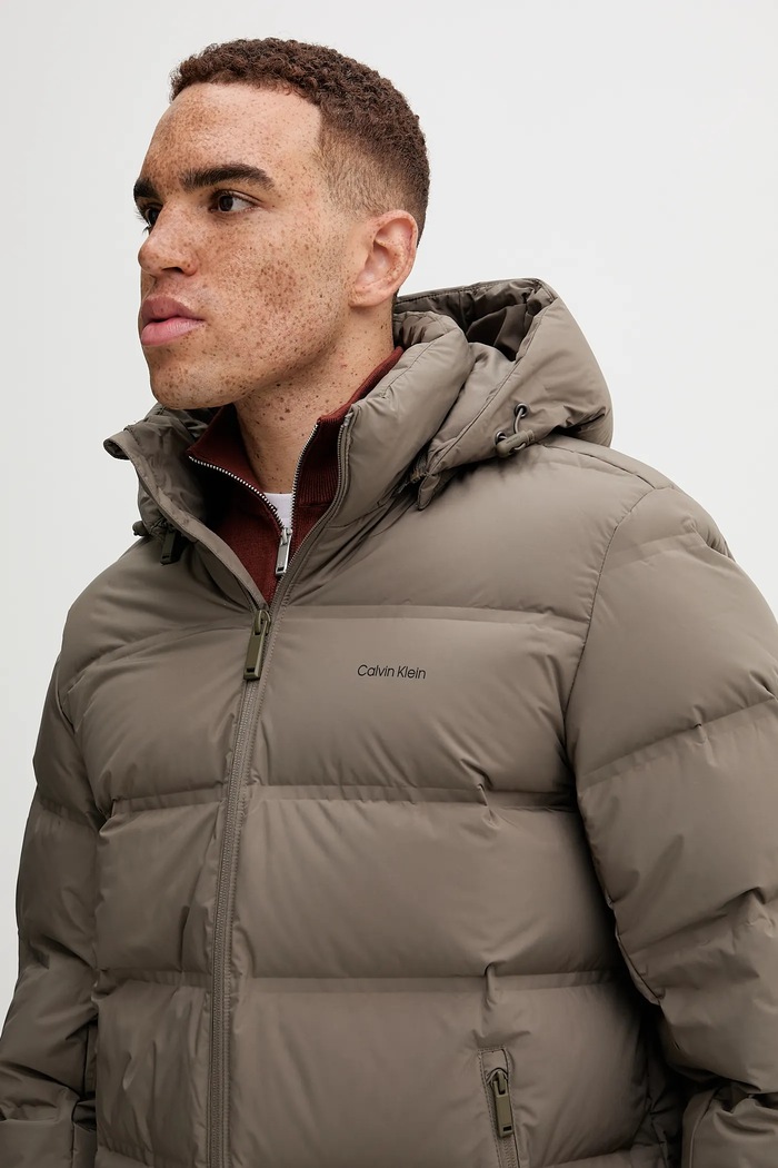 Páperová bunda Calvin Klein LV04LD517G zelená