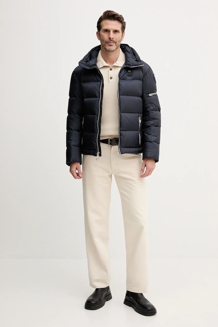 Páperová bunda Blauer WISE BLUC03024 tmavomodrá AW25