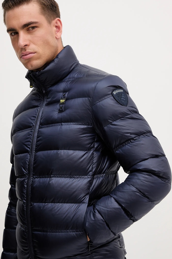 Péřová bunda Blauer BELMONT námořnická modř BLUC03090