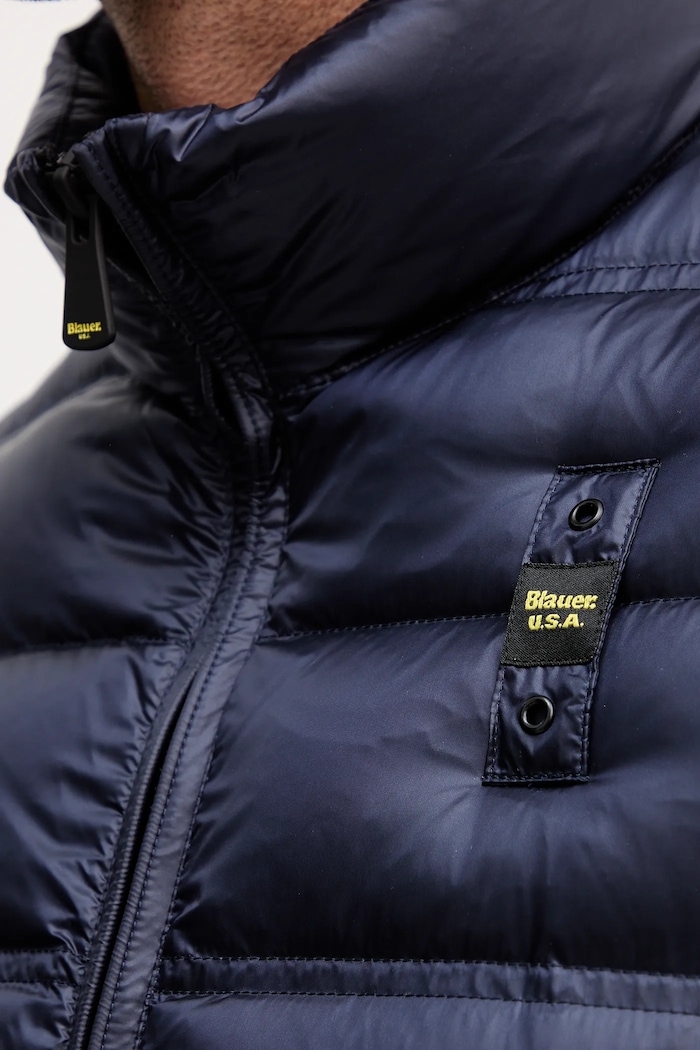 Péřová bunda Blauer BELMONT BLUC03090 námořnická modř