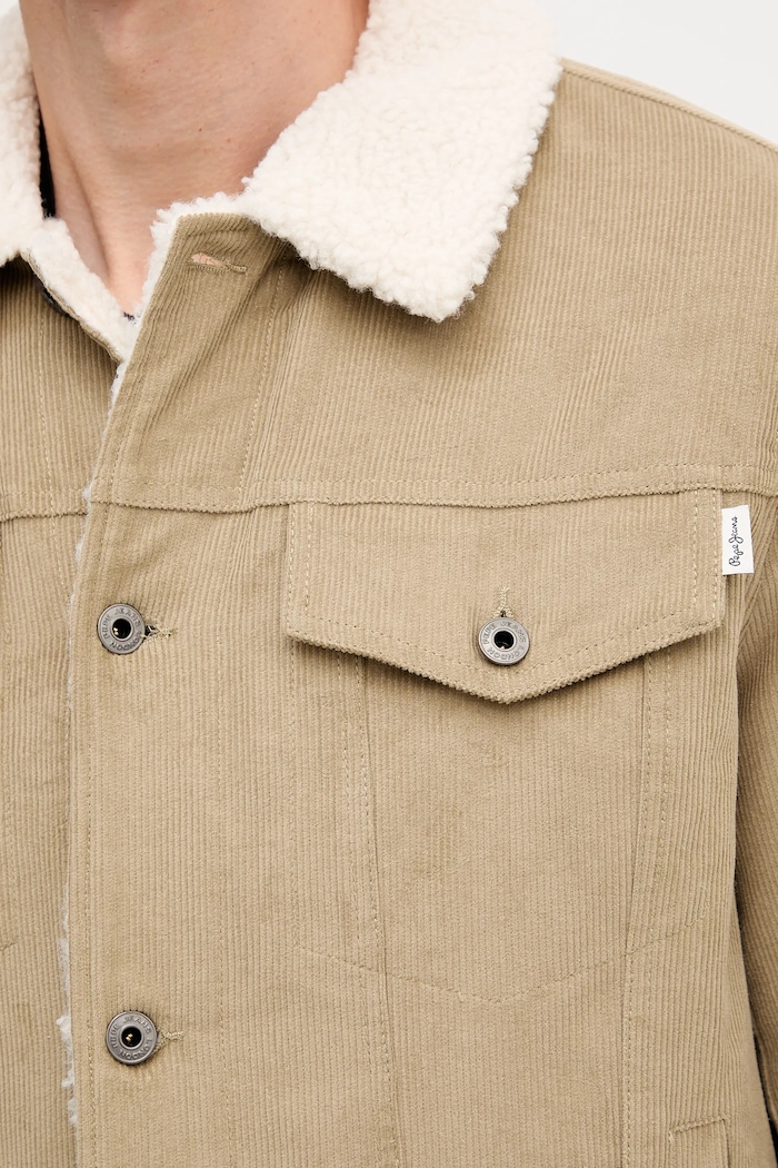 Pepe Jeans kordbársony kabát PM4027185 bézs