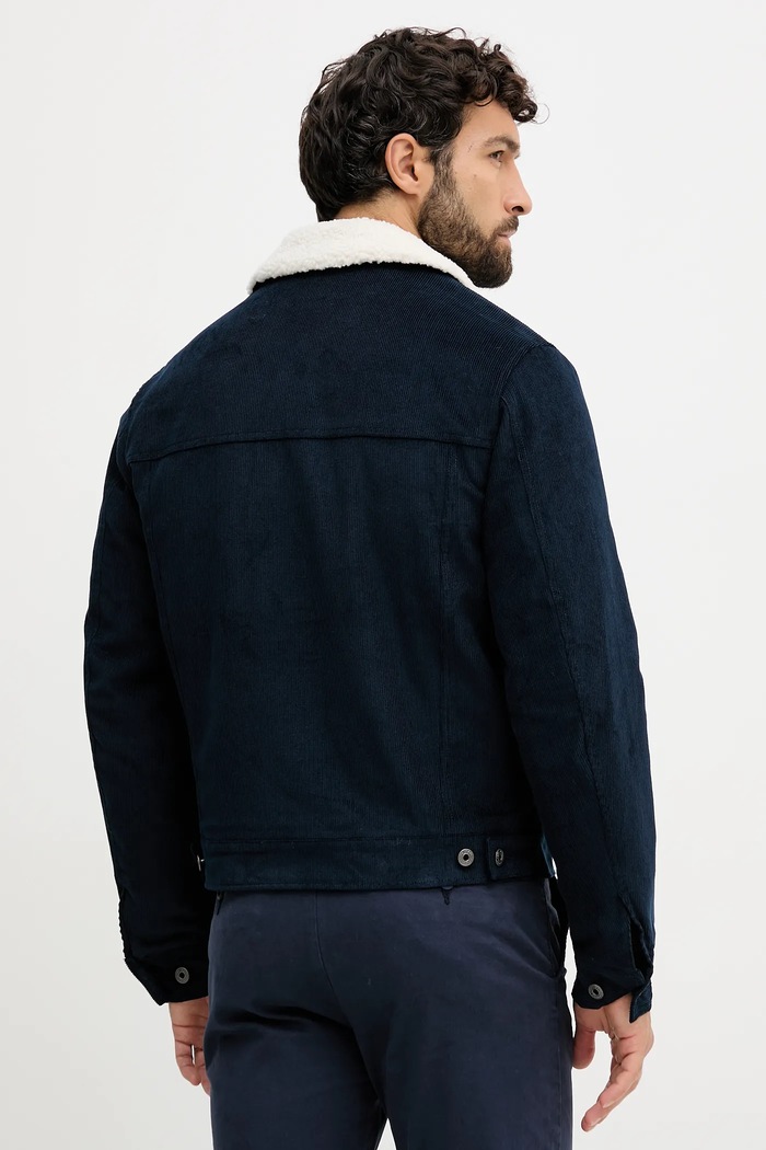 Oblečenie Menčestrová bunda Pepe Jeans PM4027185 tmavomodrá