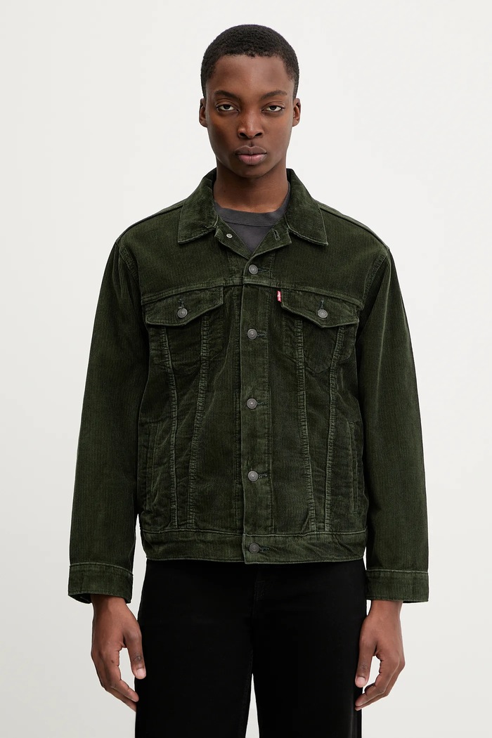 Levi's jachetă de bumbac necaptusit verde A5782.0074