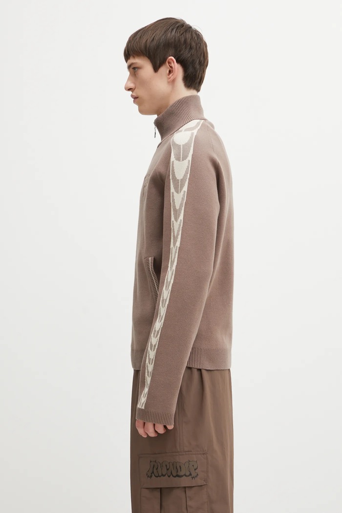Puma PUMA x REPRESENT sweter rozpinany z bawełną męski 632543 brązowy AW25