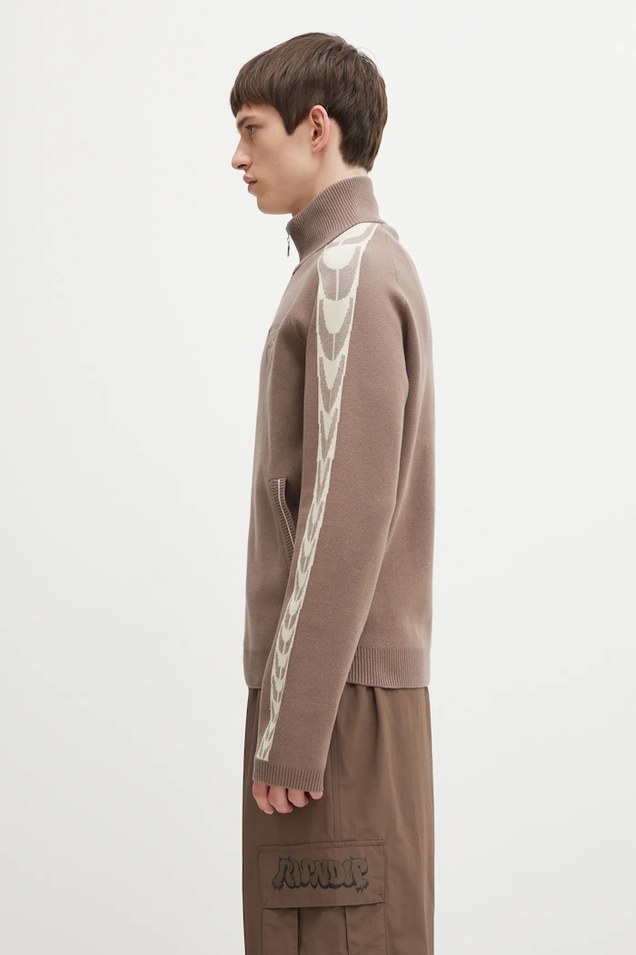 Puma PUMA x REPRESENT sweter rozpinany z bawełną męski 632543 brązowy AW25