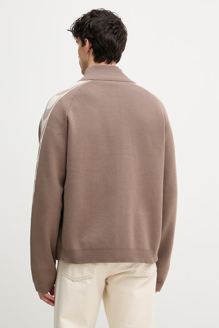 Îmbrăcăminte Puma Cardigan bărbați cu bumbac PUMA x REPRESENT 632543 maro