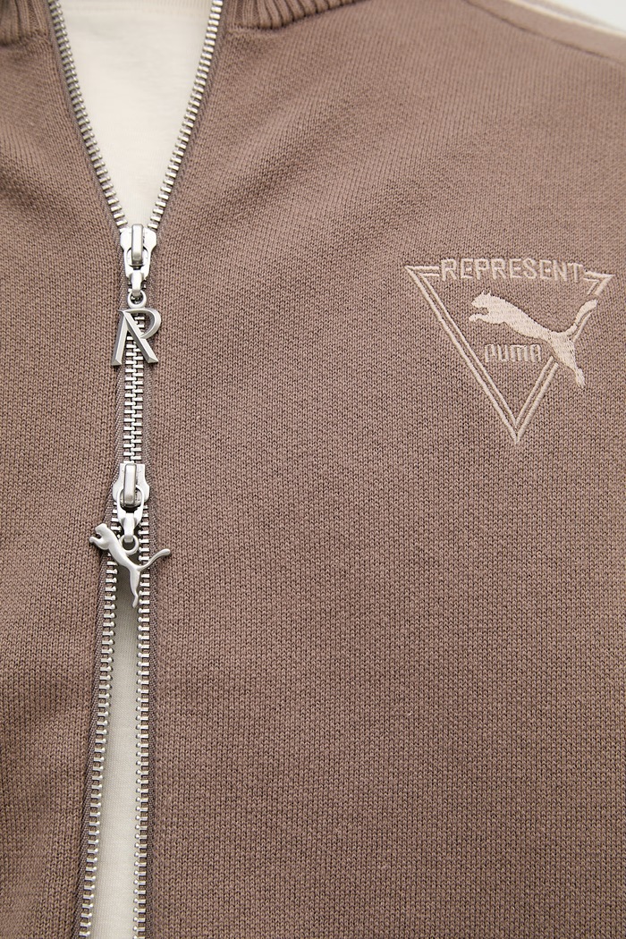 Cardigan bărbați cu bumbac PUMA x REPRESENT Puma maro 632543
