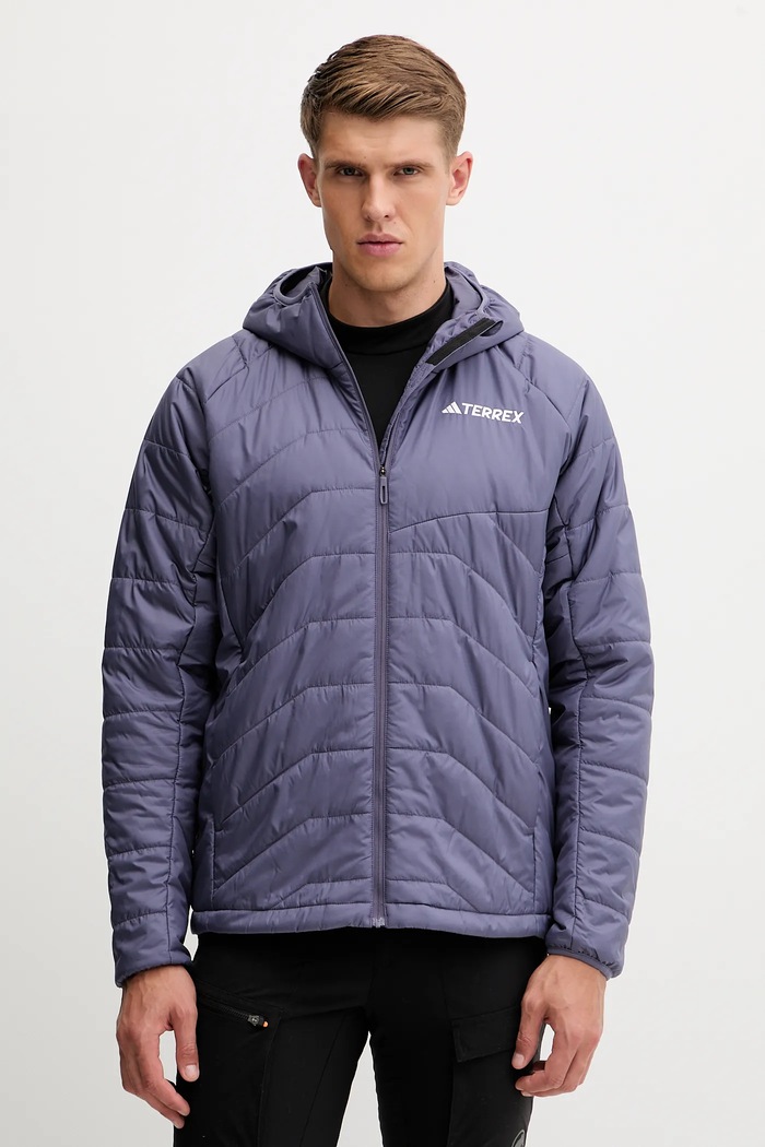 Turistická bunda adidas TERREX Multi Insulated jemné zateplenie fialová JL9782