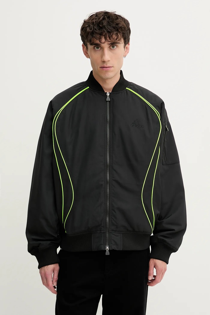 Куртка-бомбер adidas Originals Teamgeist з підкладкою чорний JX4082