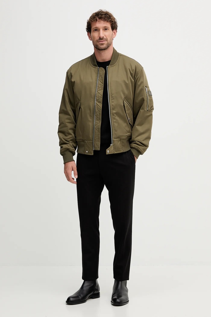 Tommy Hilfiger geacă bomber MW0MW40593 verde AW25