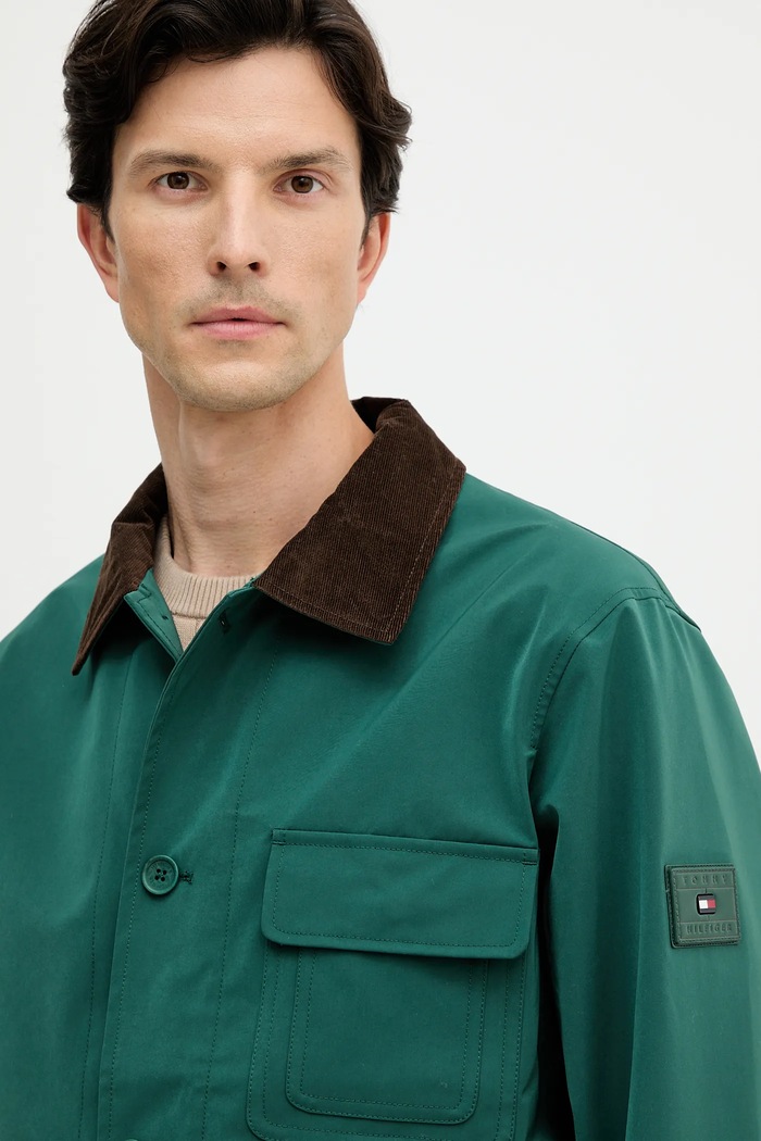 Μπουφάν Tommy Hilfiger πράσινο MW0MW40596