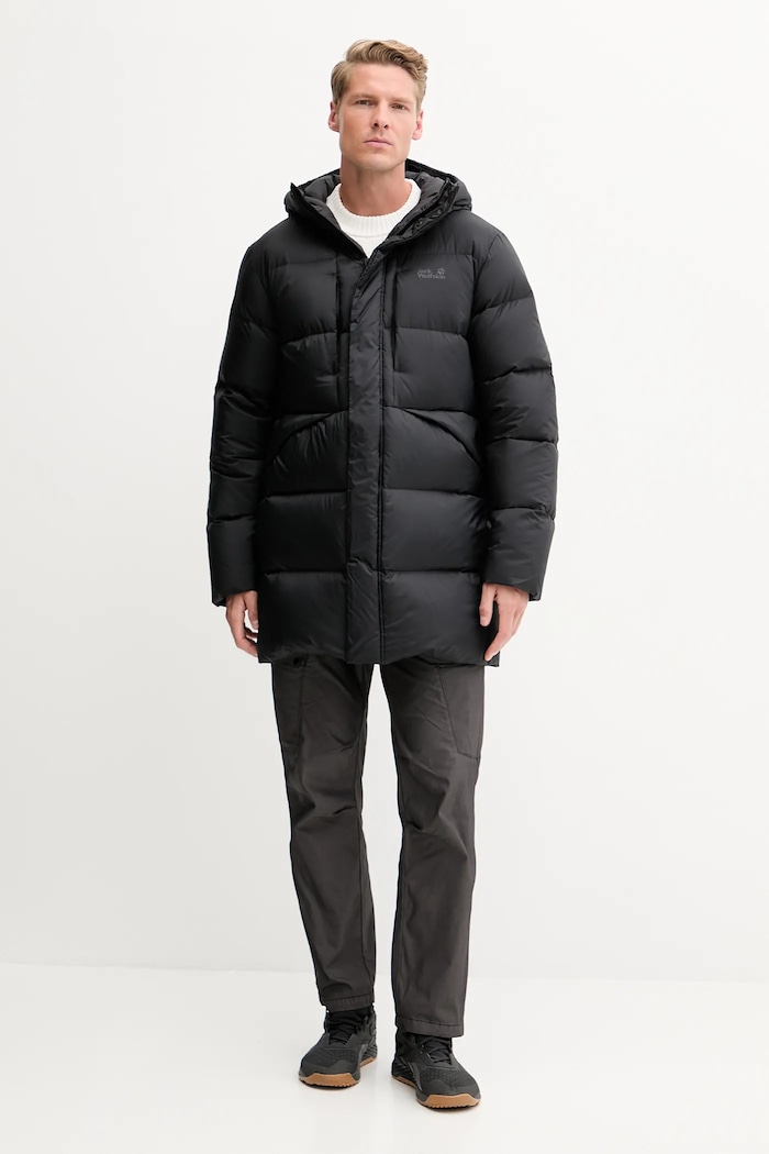 Jack Wolfskin Μπουφάν με επένδυση από πούπουλα Jack Wolfskin ICY HILL A65049 μαύρο AW25