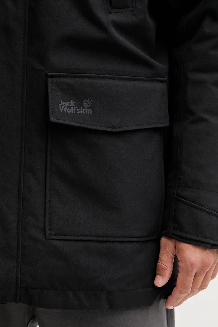 Jack Wolfskin rövid kabát CANYON SHIELD A65119 fekete