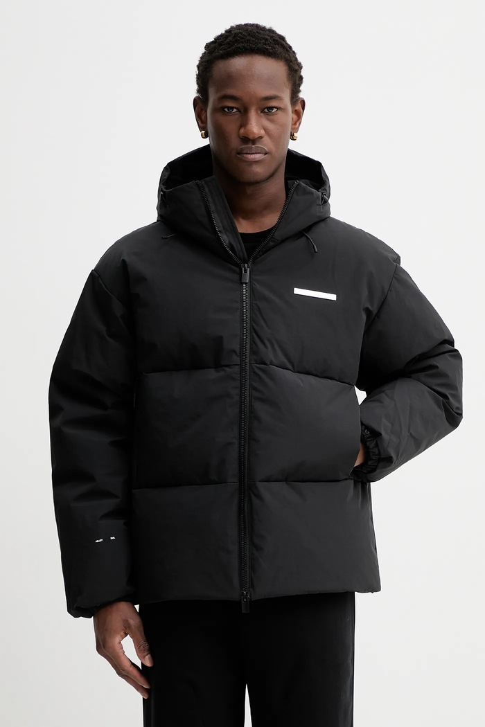 Péřová bunda Heliot Emil s podšívkou černá AW25.M.02.093.BLK01.CO