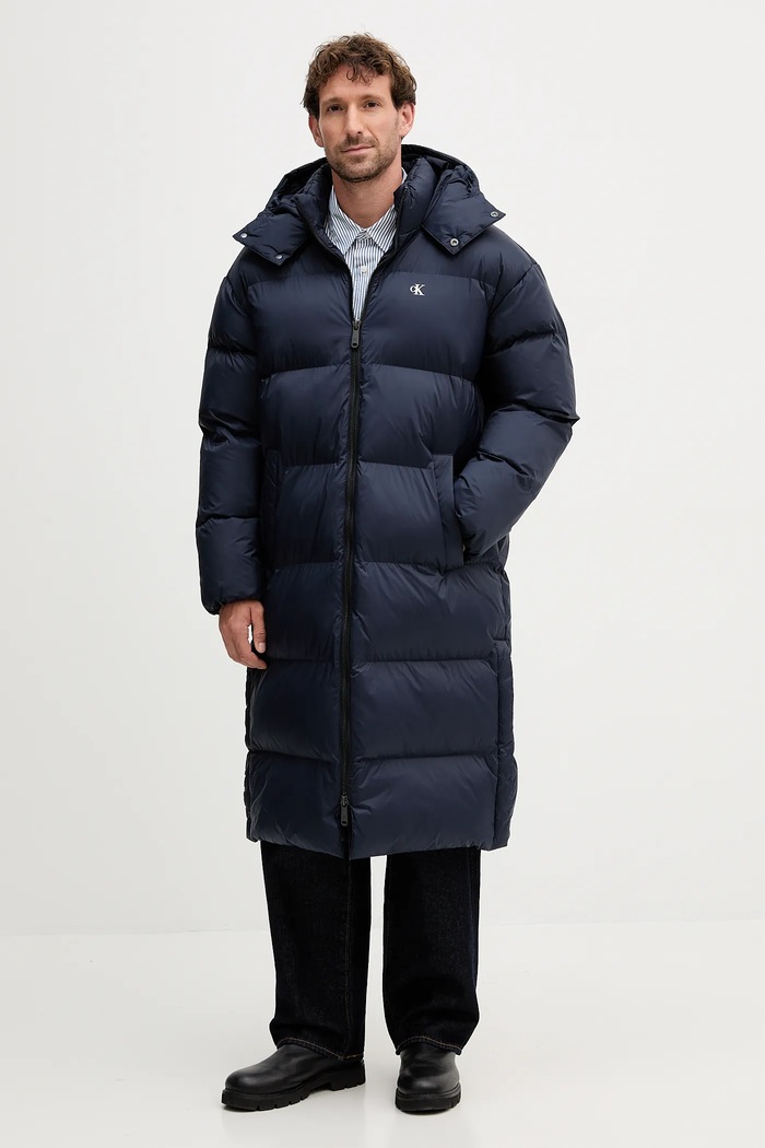 Bunda Calvin Klein Jeans LV04RD518G tmavomodrá AW25