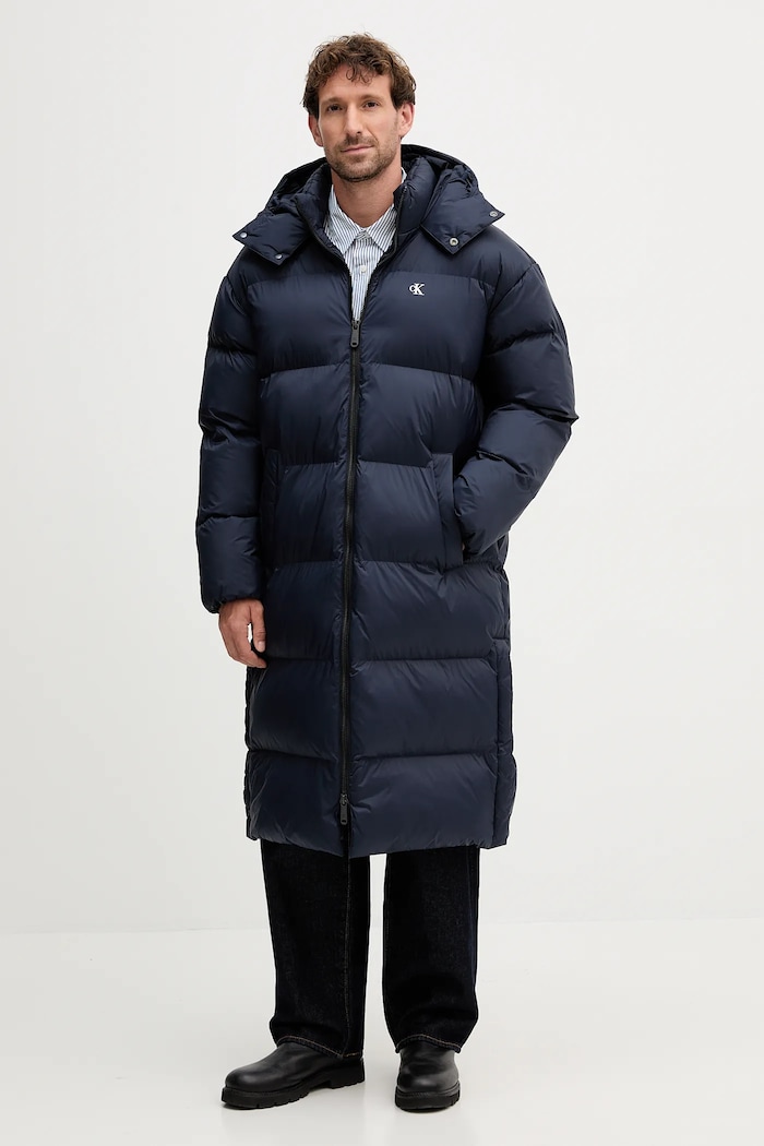 Bunda Calvin Klein Jeans LV04RD518G tmavomodrá AW25