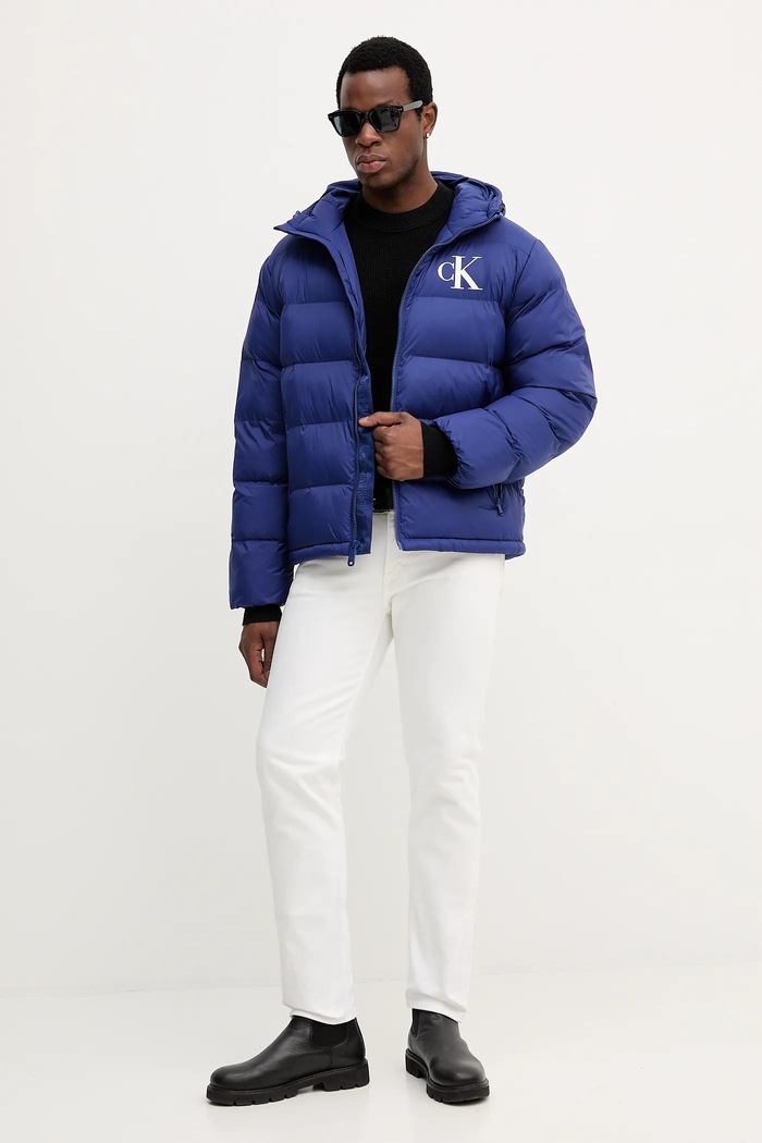 Calvin Klein Jeans rövid kabát LV04RD528G kék AW25