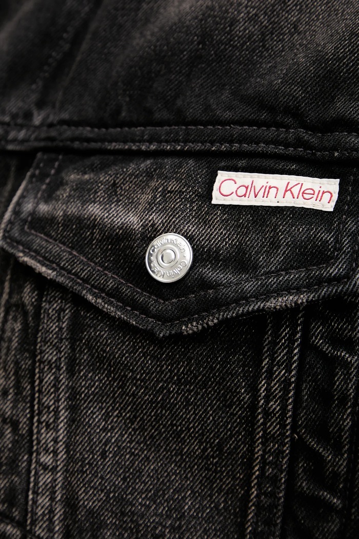 Rifľová bunda Calvin Klein Jeans LV04RD707G čierna