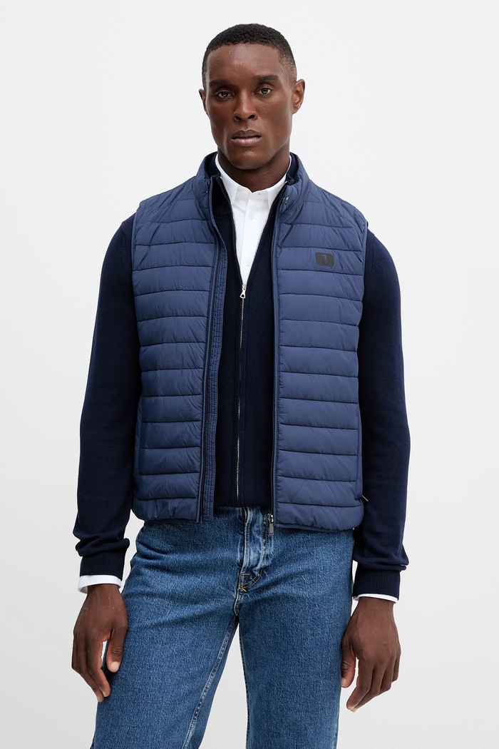 Trussardi bezrękawnik bez kaptura granatowy F006M000011N