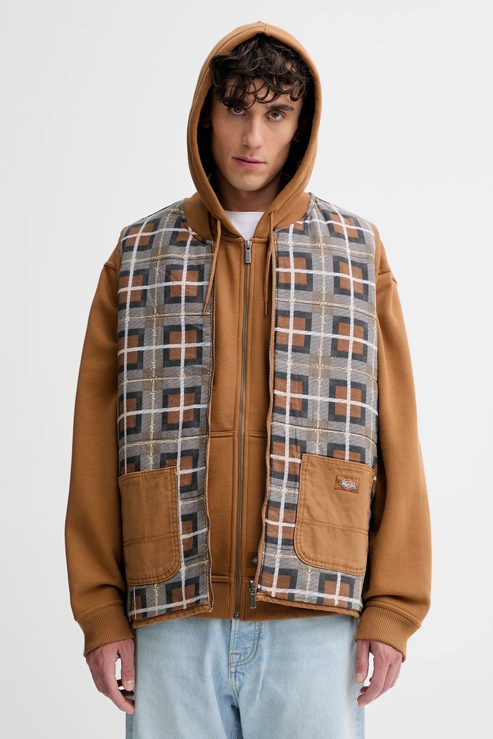 Bavlněná vesta Dickies DK0A88IT hnědá AW25