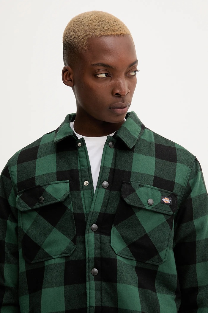 Îmbrăcăminte Dickies geacă cu aspect de cămașă DK0A4XGR verde