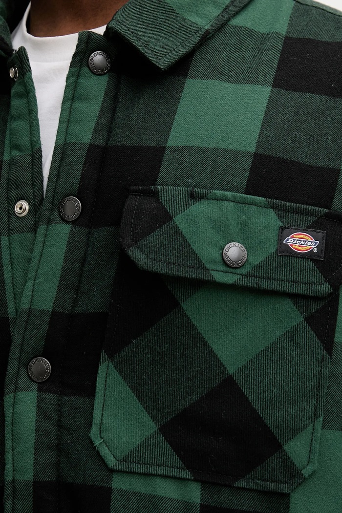 Dickies geacă cu aspect de cămașă verde DK0A4XGR