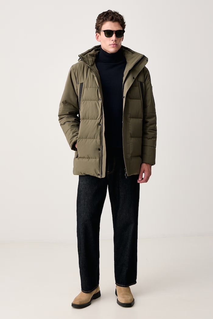 BOSS Green Zimná bunda pánska OW_Block-X Parka 50547262 zelená AW25