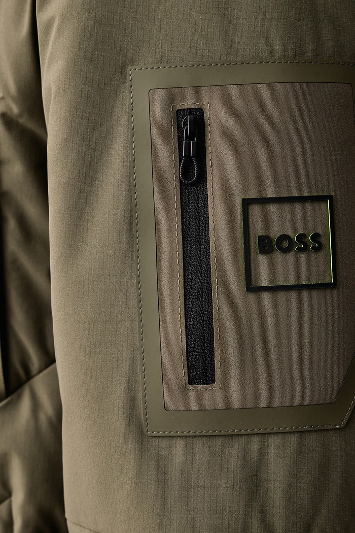 Zimná bunda pánska OW_Block-X Parka BOSS Green zelená 50547262