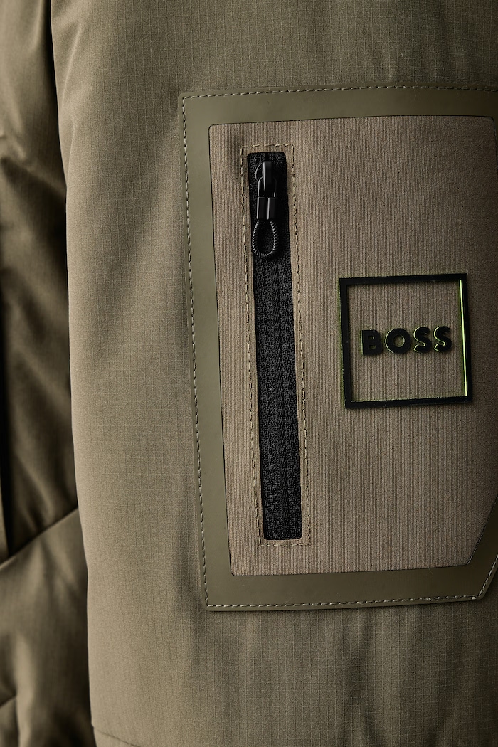 Zimná bunda pánska OW_Block-X Parka BOSS Green zelená 50547262