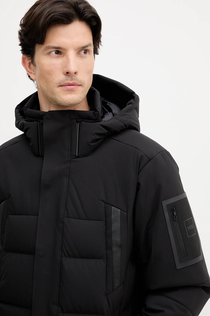 Зимова куртка чоловіча OW_Block-X Parka BOSS Green 50547262 чорний