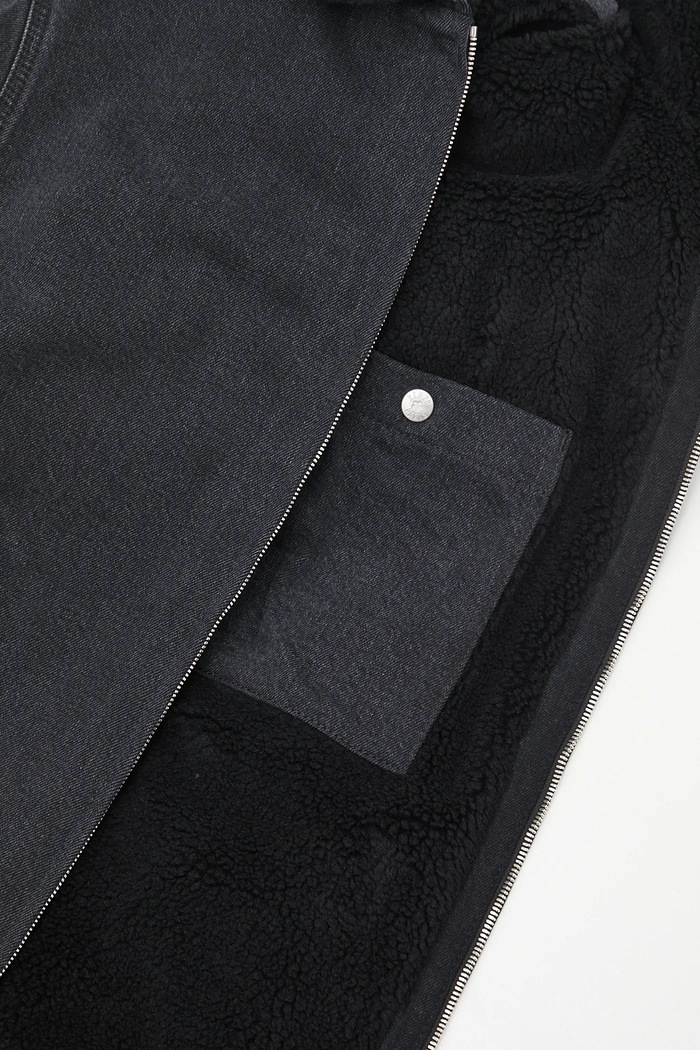 Kenzo giacca di jeans Happy Tiger Utility Fleece FF65DB1056C4