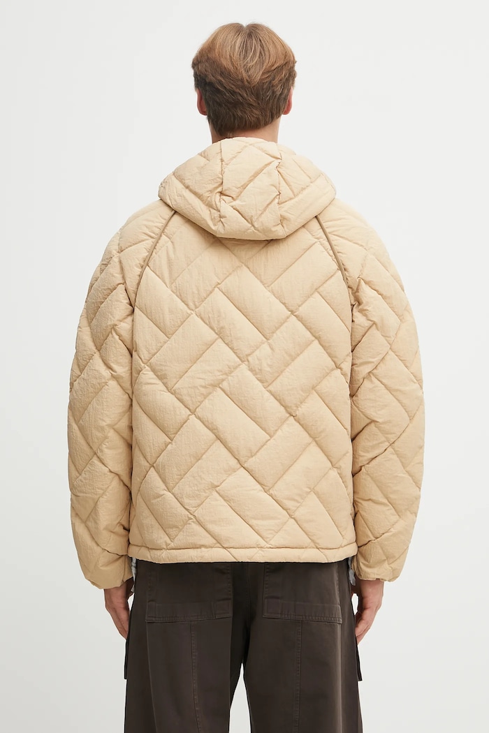 Дрехи Пухено яке Kenzo Weave Light Weight Down FF65OU1459NA бежов