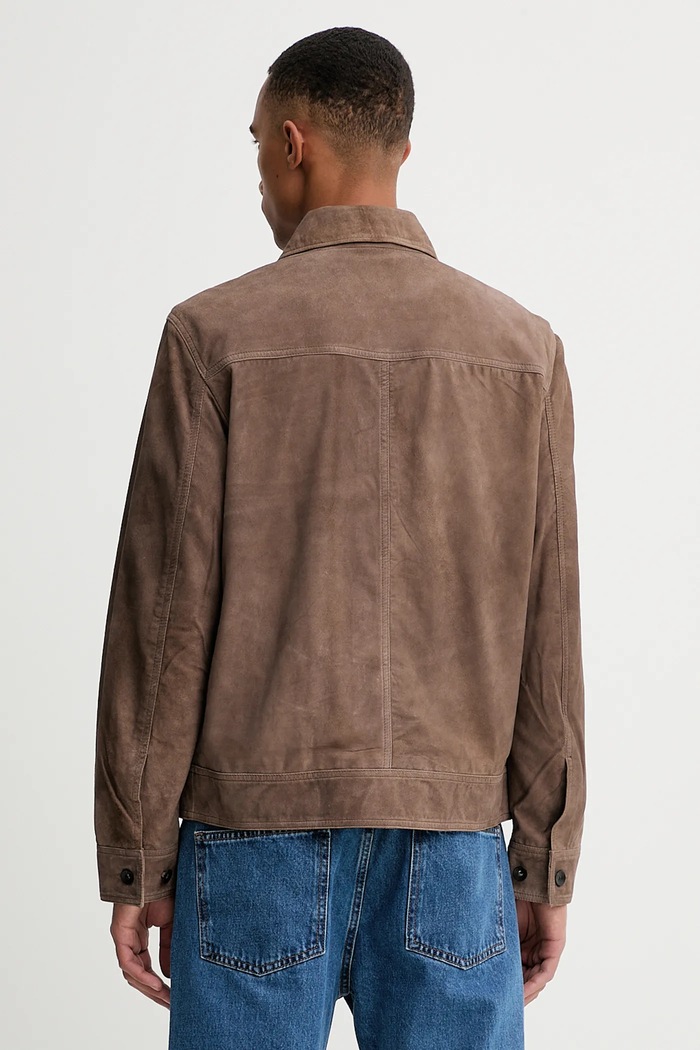 Îmbrăcăminte Rag & Bone jachetă de piele întoarsă RV7525F0MLT maro