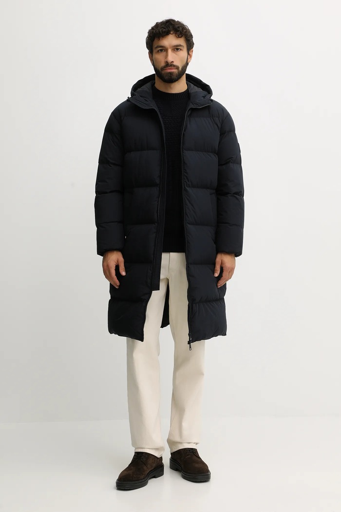 Péřová bunda Tommy Hilfiger MW0MW40628 námořnická modř AW25
