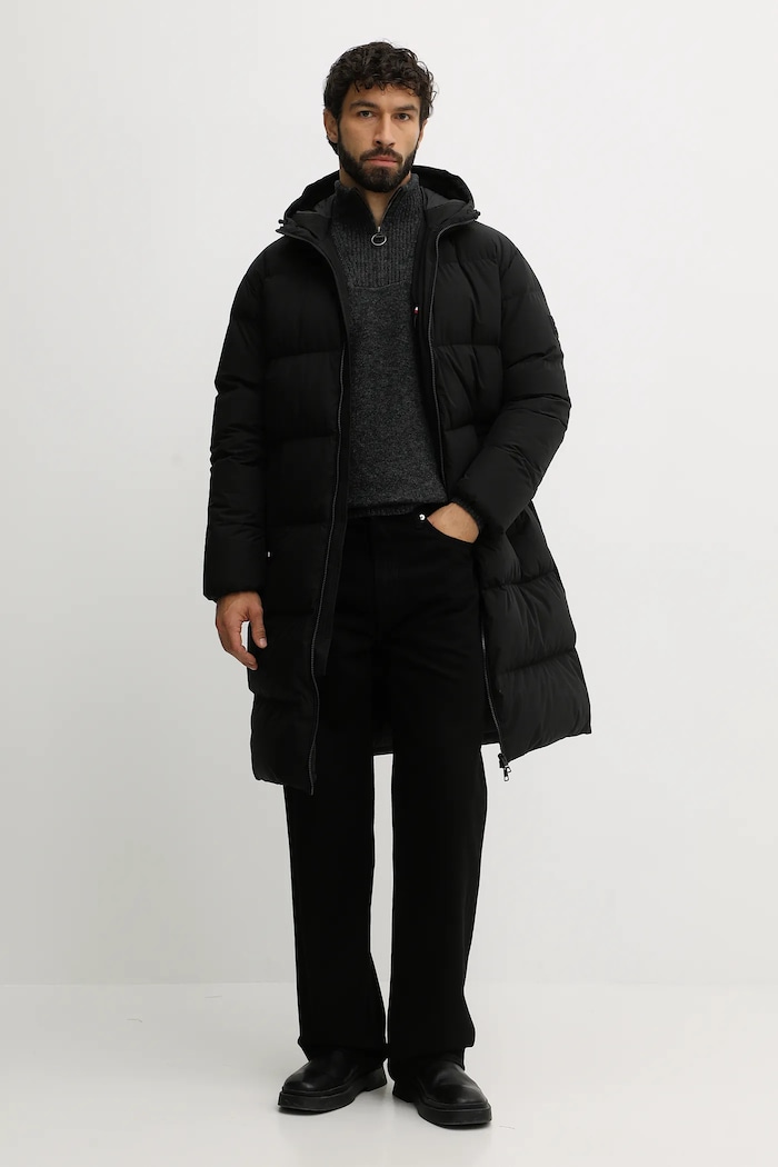 Péřová bunda Tommy Hilfiger MW0MW40628 černá AW25