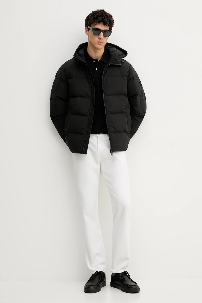 Μπουφάν με επένδυση από πούπουλα Tommy Hilfiger MW0MW40616 μαύρο AW25