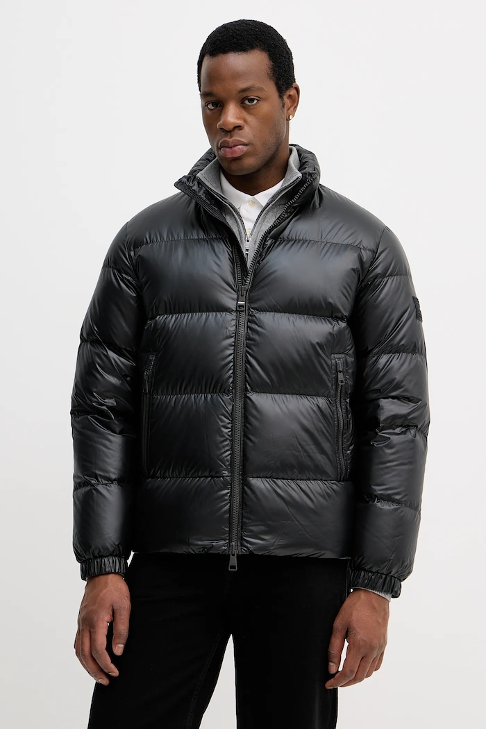 Tommy Hilfiger kurtka puchowa bez kaptura czarny MW0MW40617