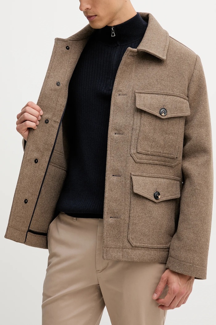 Tommy Hilfiger ingkabát gyapjúkeverékből MW0MW40624
