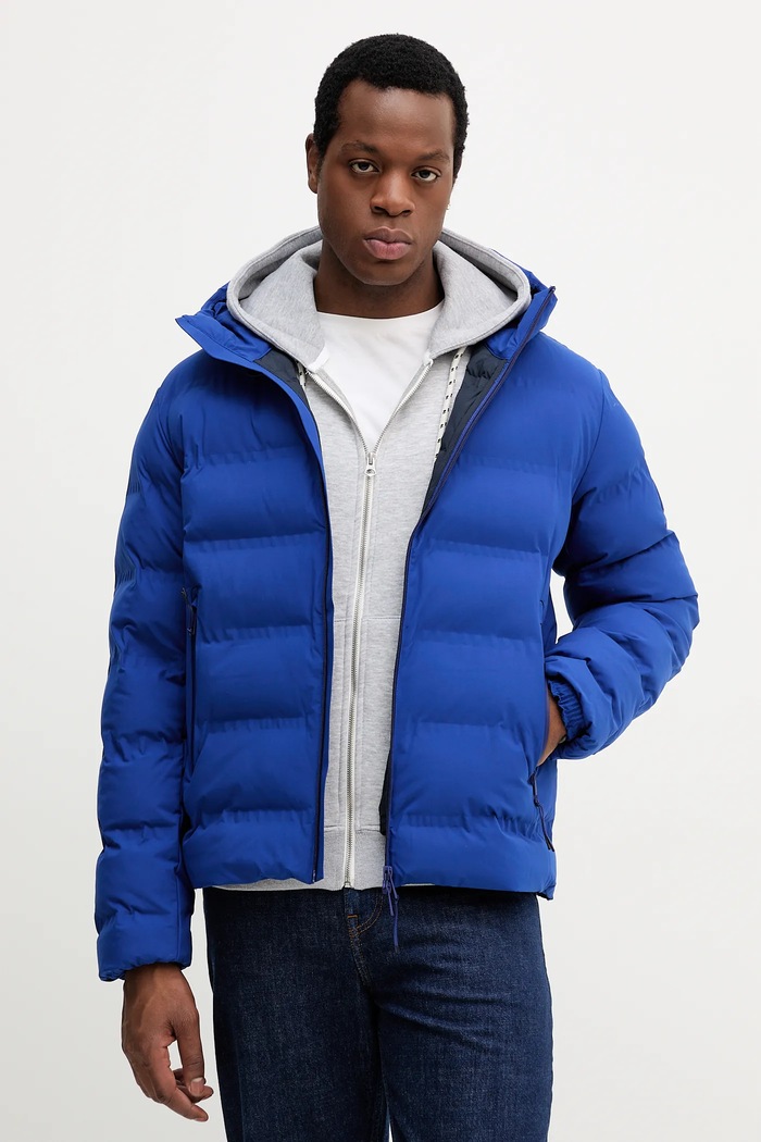 Bunda Tommy Hilfiger zateplené modrá MW0MW40637