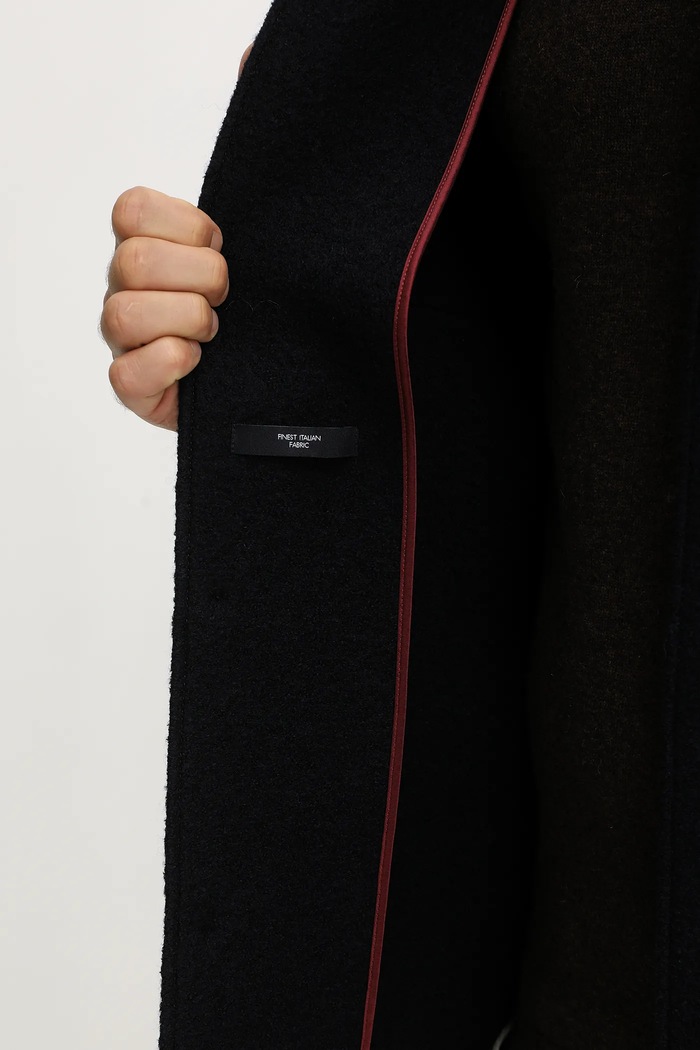 Vlněná bunda Tommy Hilfiger MW0MW40771 námořnická modř