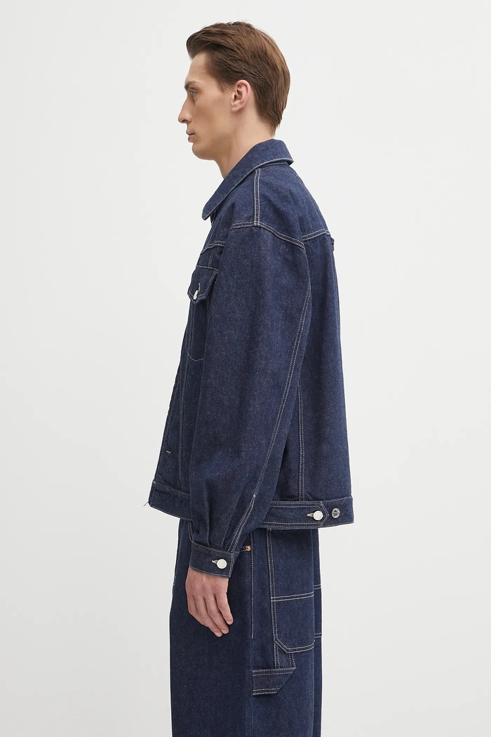 Džínová bunda VETEMENTS Hip-Hop Denim UH76DJ250N námořnická modř AW25