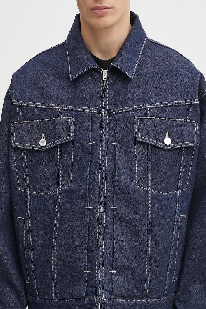 Džínová bunda VETEMENTS Hip-Hop Denim námořnická modř UH76DJ250N